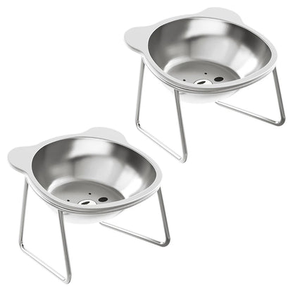 Elevated Stainless Steel Cat Bowls for Comfort