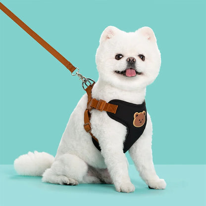 Breathable Pet Harness & Leash Set for Small to Medium Dogs