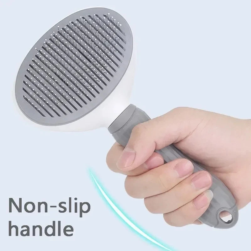 Self-Cleaning Pet Hair Removal Brush for Dogs & Cats