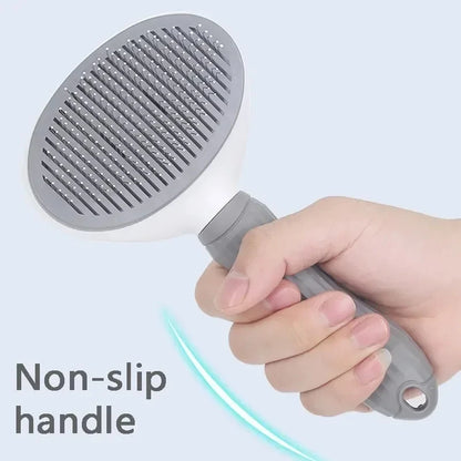 Self-Cleaning Pet Hair Removal Brush for Dogs & Cats