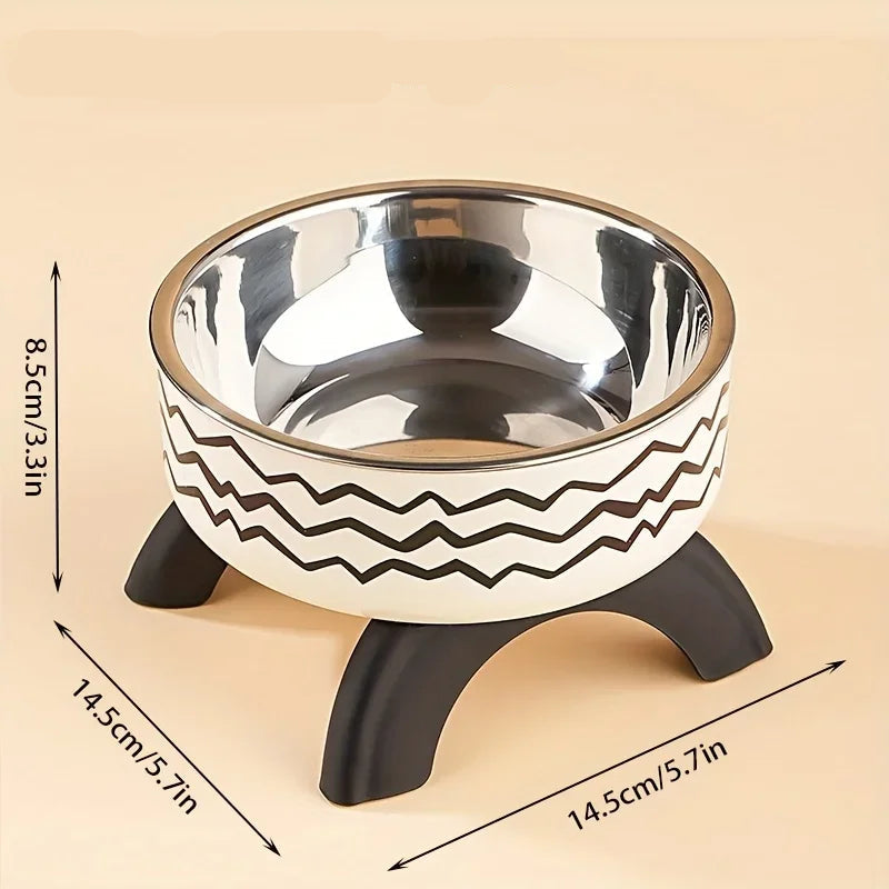 Anti-Tip Stainless Steel Pet Bowl with Non-Slip Base