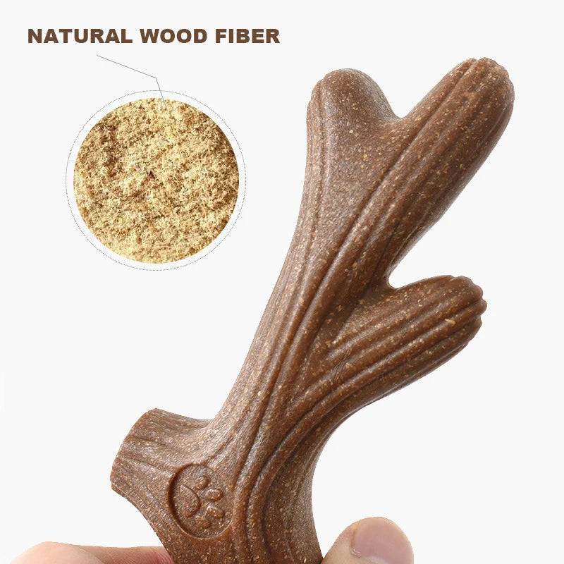 Interactive Dog Teeth Cleaning Toy - Bamboo & Wood Fiber