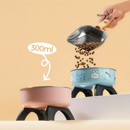 Anti-Tip Stainless Steel Pet Bowl with Non-Slip Base