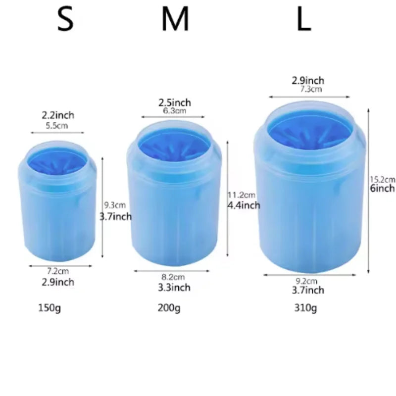 Portable Pet Paw Cleaner with Soft Silicone Brush