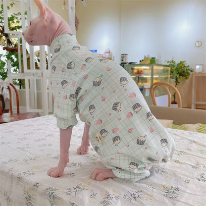Warm Cotton Turtleneck Sweater for Hairless Cats