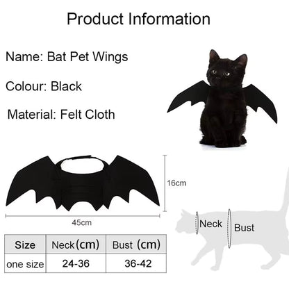 Bat Wings Cat Costume - Lightweight Anti-Escape Halloween Cosplay