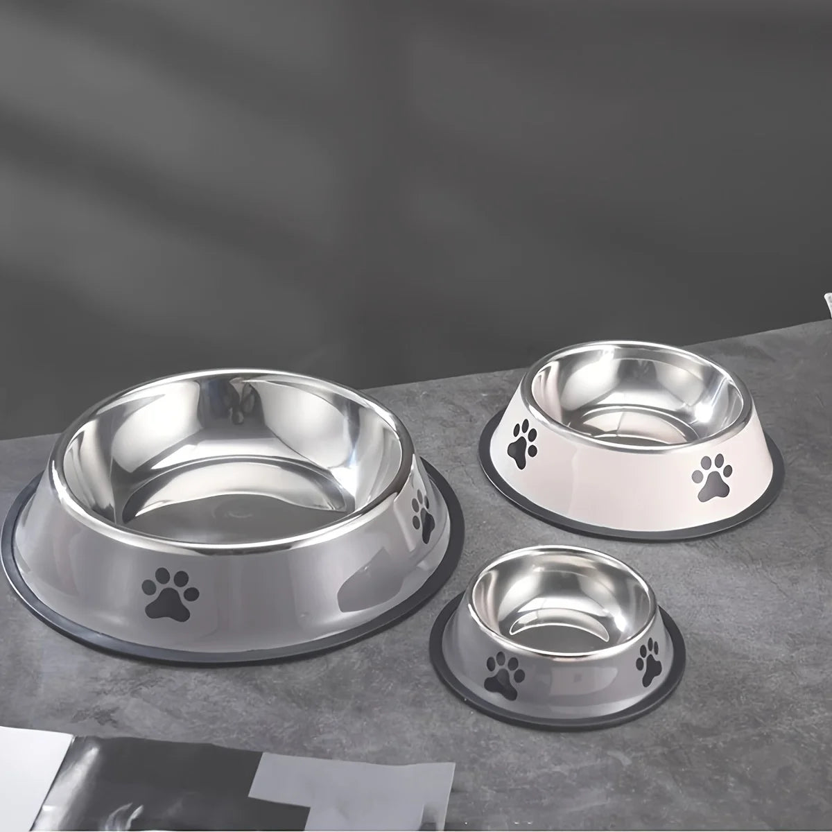 Premium Stainless Steel Pet Feeding Bowl - Anti-Slip Design