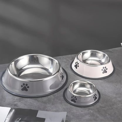 Premium Stainless Steel Pet Feeding Bowl - Anti-Slip Design