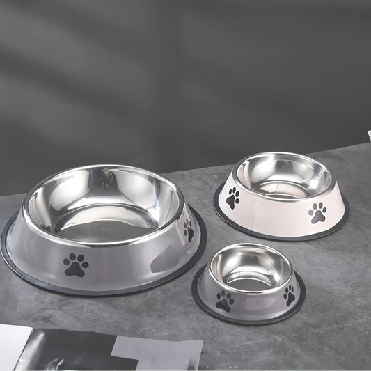 Premium Stainless Steel Pet Feeding Bowl - Anti-Slip Design