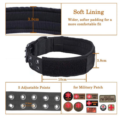 Premium Reflective Tactical Dog Collar - Adjustable & Durable
