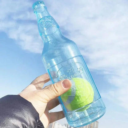 Squeaky Silicone Beer Bottle Dog Chew Toy