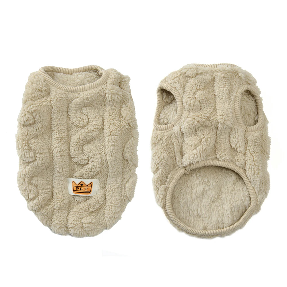 Warm Fleece Pet Sweater for Cats & Small Dogs