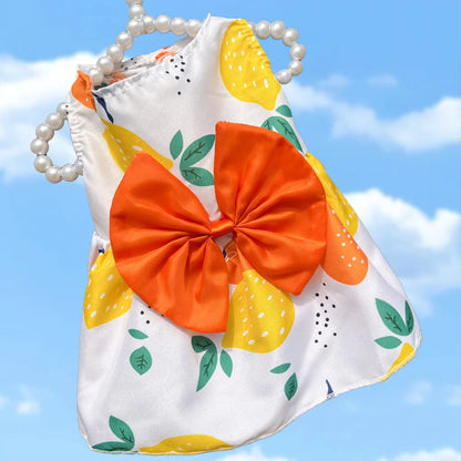 Charming Summer Pet Dress with Bow for Small Dogs