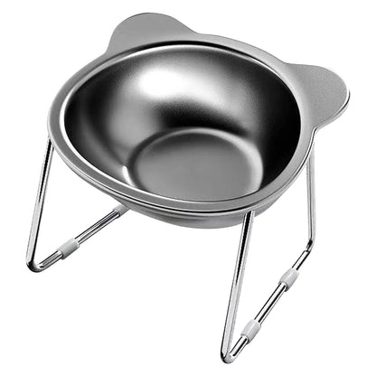 Ergonomic Stainless Steel Pet Bowl with Stand
