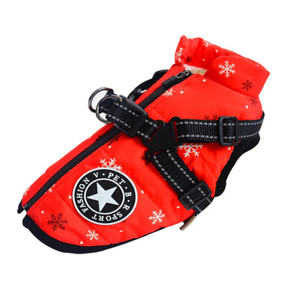 Ultimate Winter Dog Jacket with Harness - Waterproof & Warm