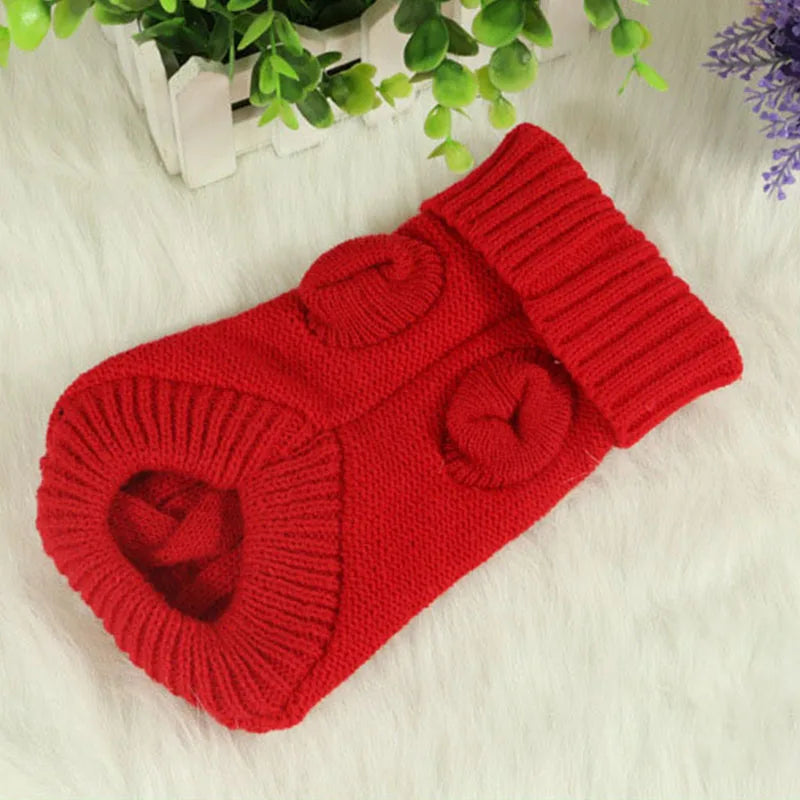 Cozy Knitted Dog Sweater for Small to Medium Breeds