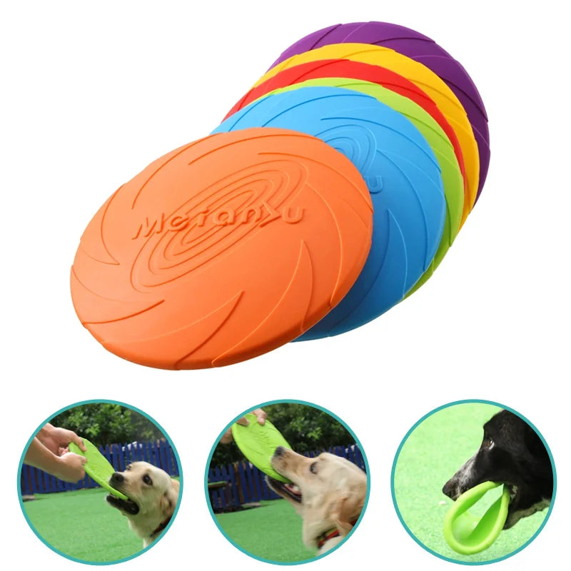 Durable Silicone Dog Flying Disc - Outdoor Fun