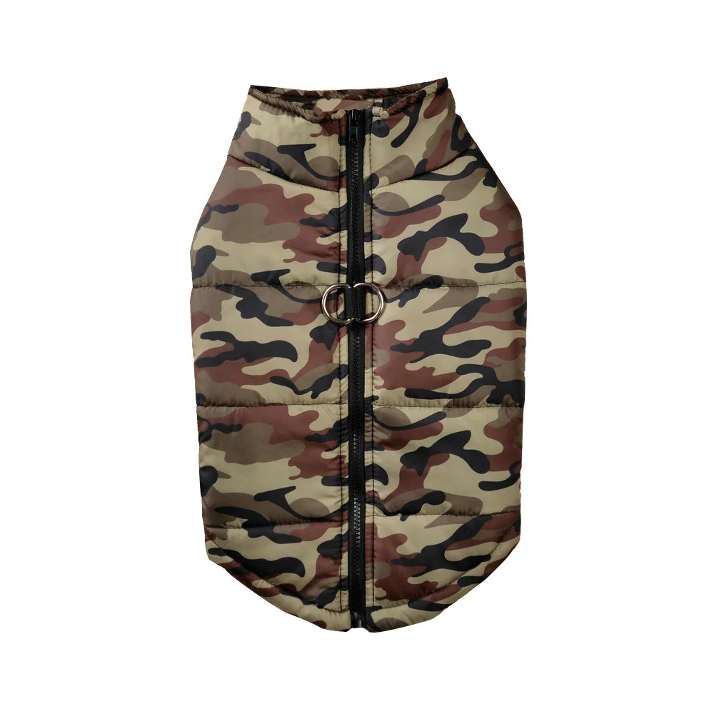 Waterproof Camouflage Winter Coat for Large Dogs