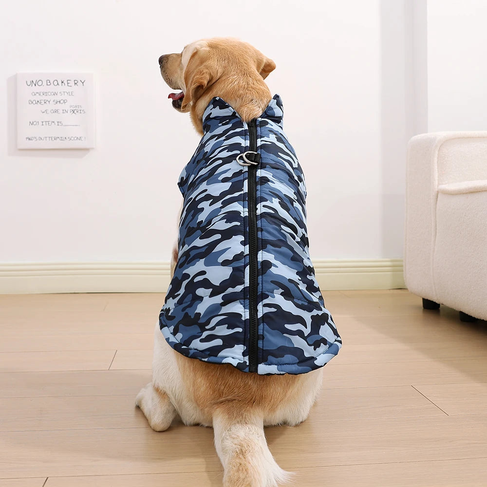 Waterproof Camouflage Winter Coat for Large Dogs