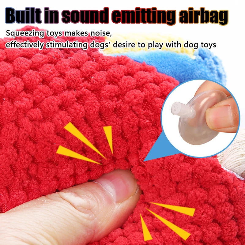 Indestructible Squeaky Parrot Dog Toy for All Sizes