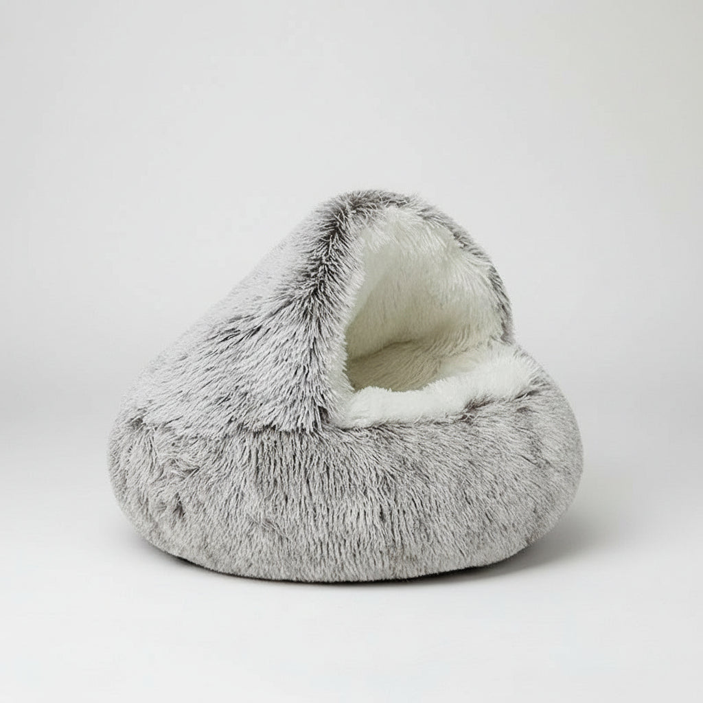 Cozy Plush Pet Bed for Cats and Small Dogs