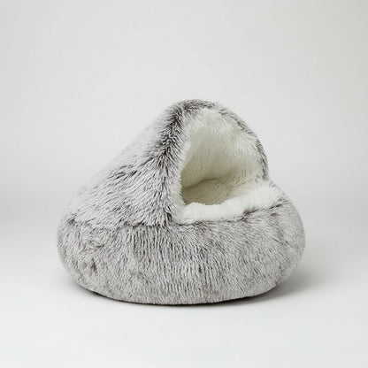 Cozy Plush Pet Bed for Cats and Small Dogs