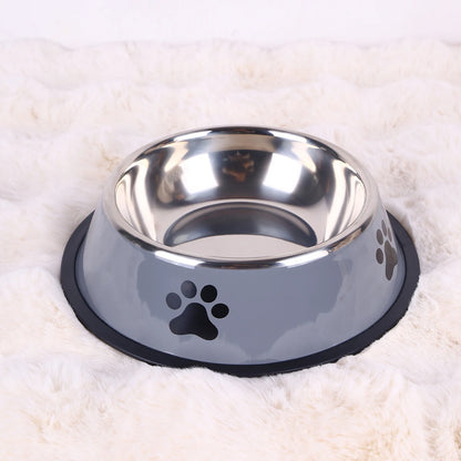 Premium Stainless Steel Pet Feeding Bowl - Anti-Slip Design