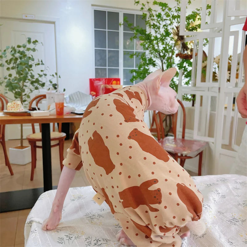 Warm Cotton Turtleneck Sweater for Hairless Cats