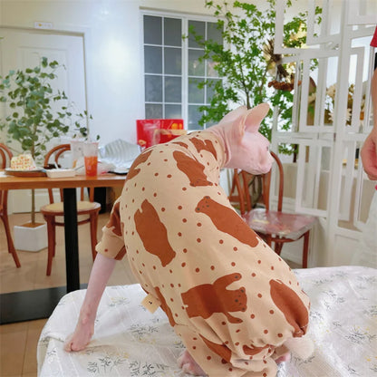 Warm Cotton Turtleneck Sweater for Hairless Cats