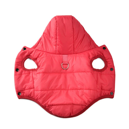 Cozy Fleece Dog Hoodie with D-ring for Winter
