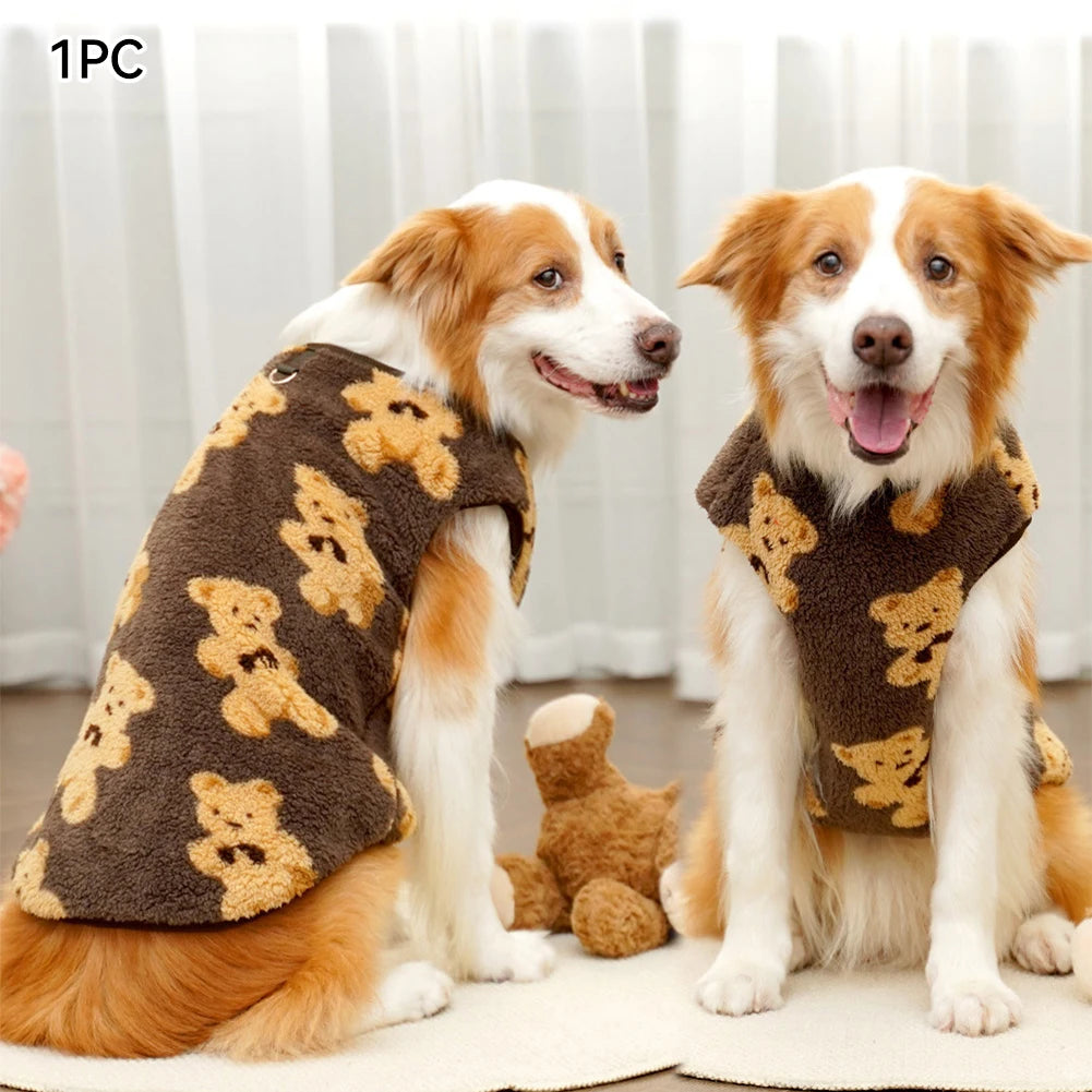 Cozy Flannel Winter Pet Coat for Dogs & Cats