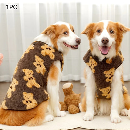 Cozy Flannel Winter Pet Coat for Dogs & Cats