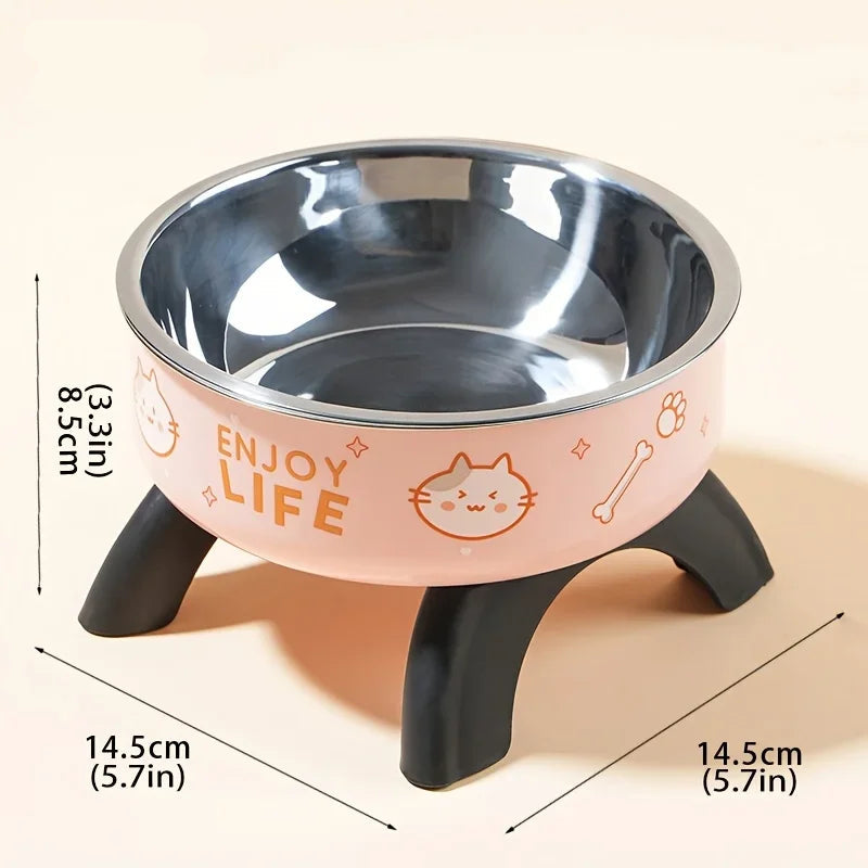 Anti-Tip Stainless Steel Pet Bowl with Non-Slip Base