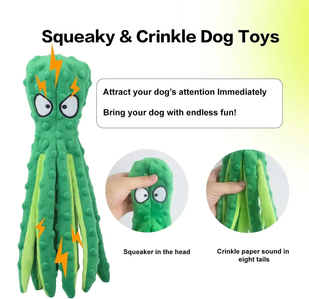 Interactive Octopus Plush Chew Toy for Dogs