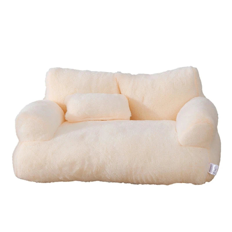 Cozy Plush Cat Sofa Bed - Winter Warmth for Pets
