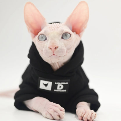 Chic Cat Hoodie for Hairless Breeds - Cozy Spring/Fall Wear