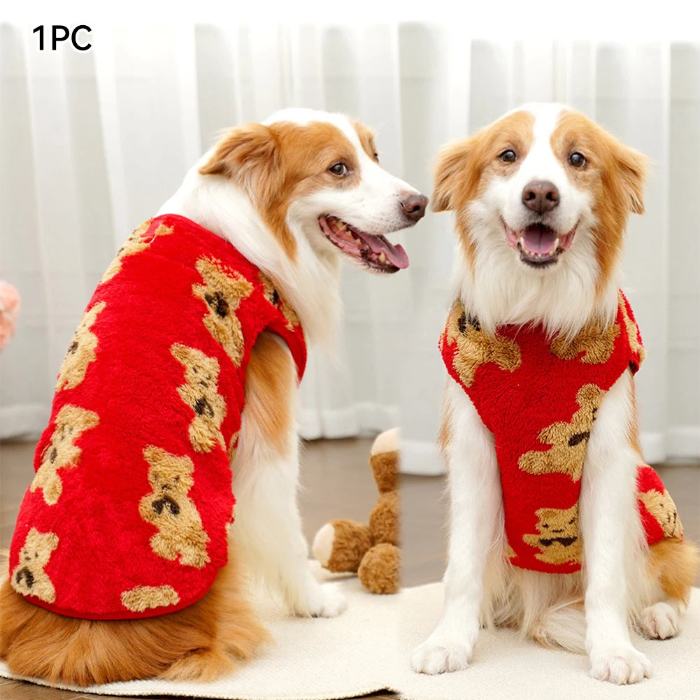 Cozy Flannel Winter Pet Coat for Dogs & Cats