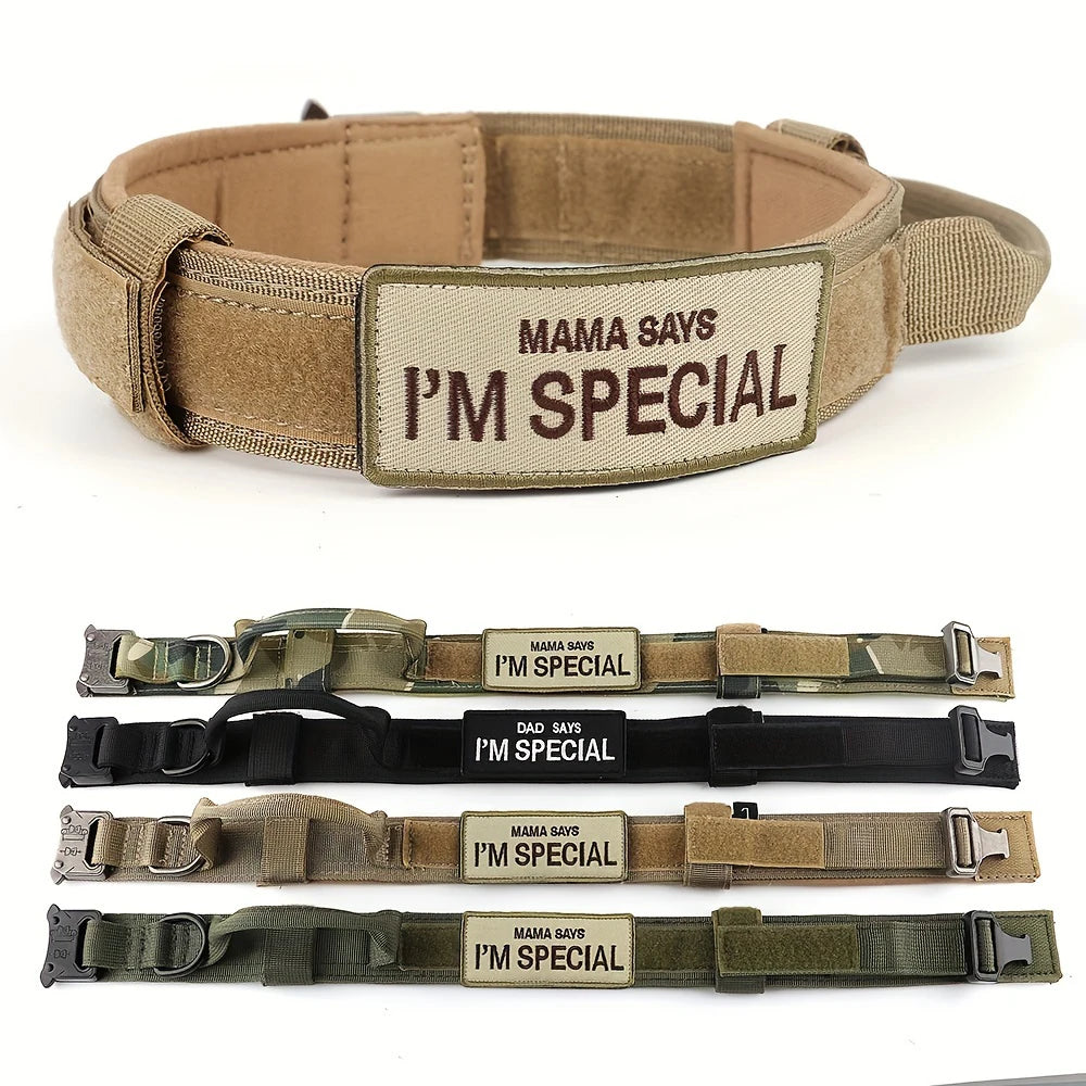 Durable Tactical Dog Collar with Control Handle