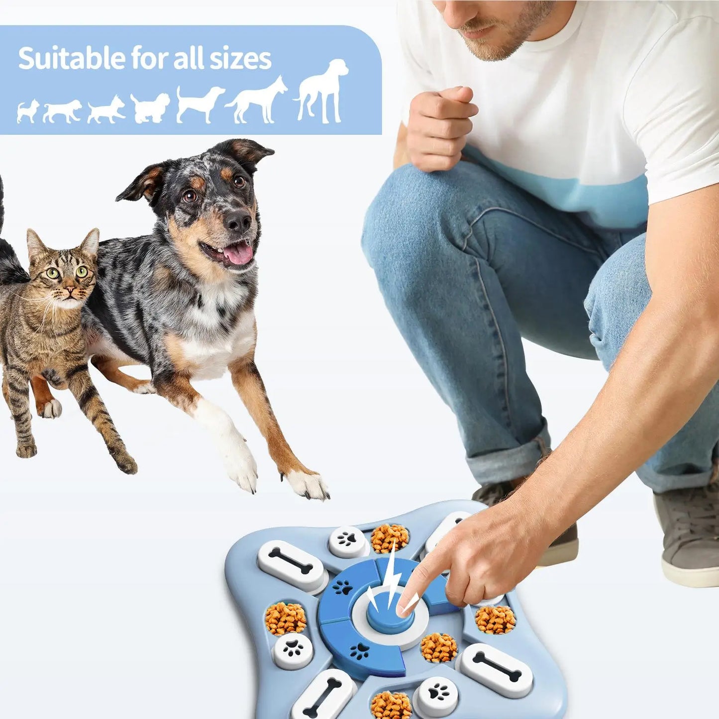 Interactive Slow Feeder Puzzle Toy for Dogs & Cats