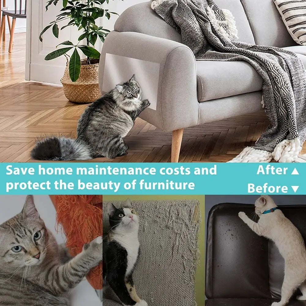 Transparent Anti-Scratch Furniture Protector for Cats