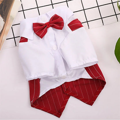 Elegant Dog Tuxedo with Bow Tie for Special Occasions