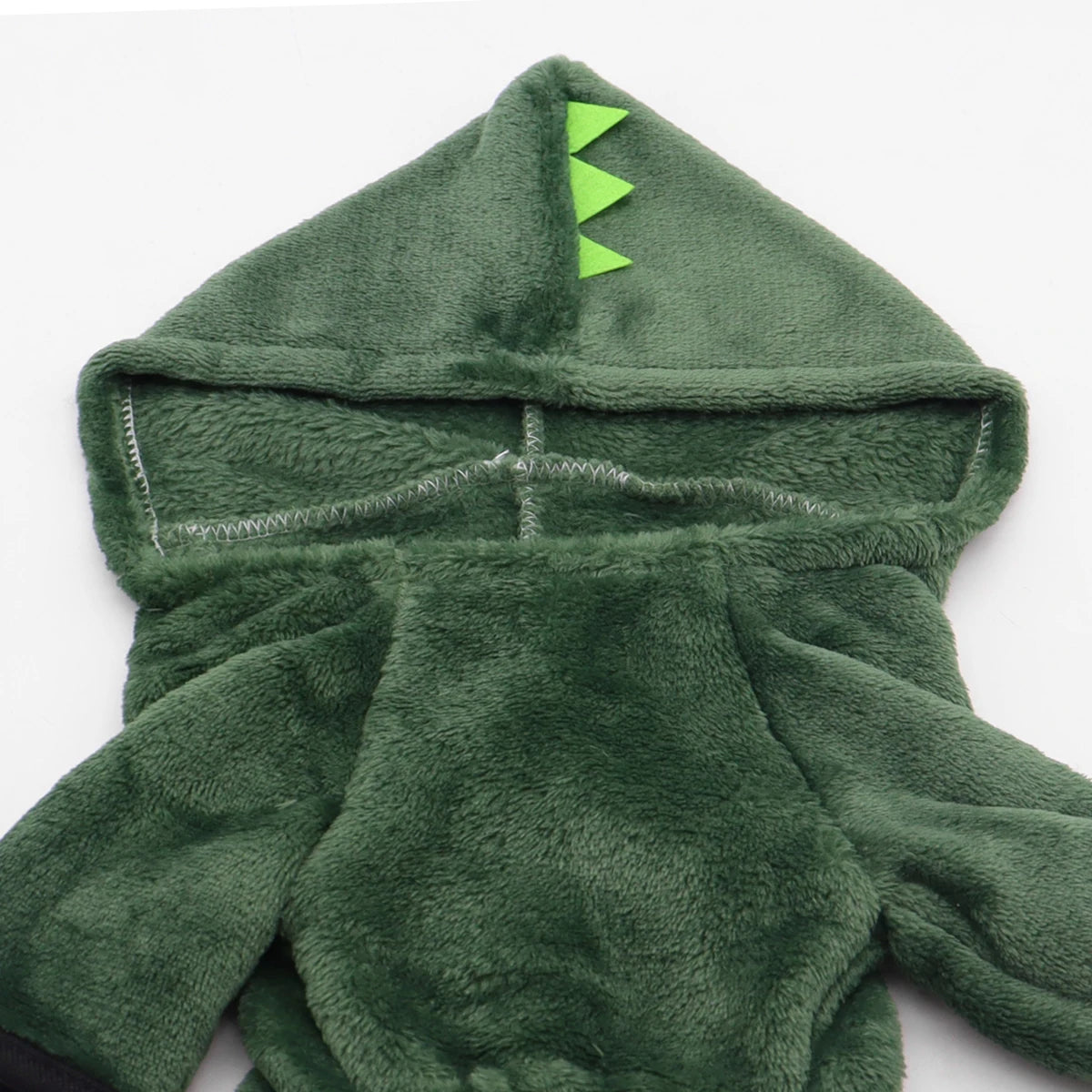 Cosy Coral Velvet Dinosaur Pet Costume - Warm Fleece for Dogs & Cats
