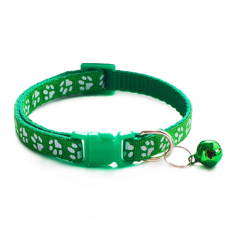 Colorful Pet Collar with Bell - Adjustable for Cats & Dogs
