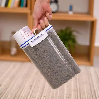 Pet Food Storage Container with Measuring Cup - 1.5kg/2kg
