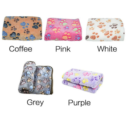 Soft Fluffy Pet Blanket with Cute Cartoon Patterns