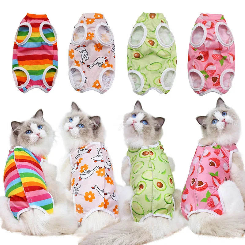 Breathable Anti-Licking Pet Surgery Suit for Cats & Small Dogs