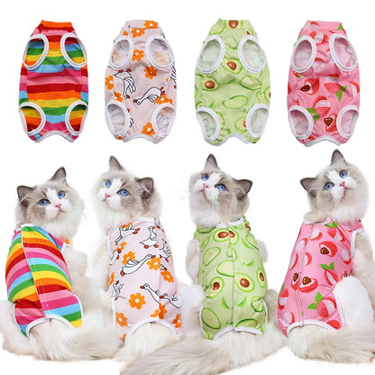 Breathable Anti-Licking Pet Surgery Suit for Cats & Small Dogs