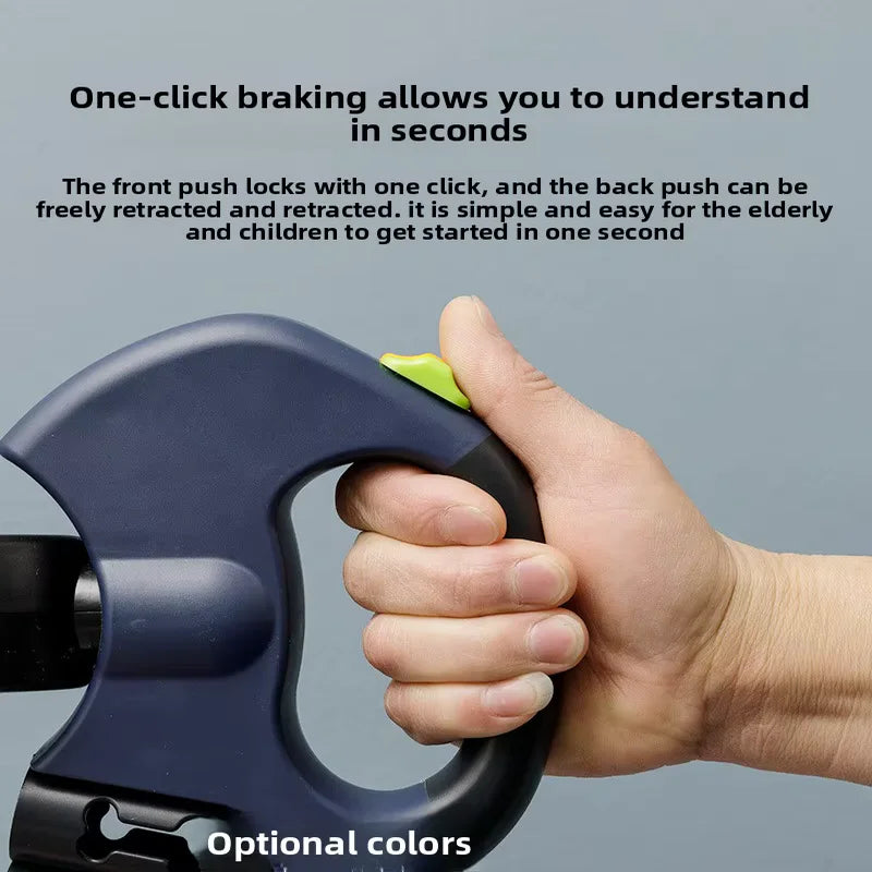 DualWalk Pro – Dual Retractable Dog Lead with LED Light & 360° Swivel