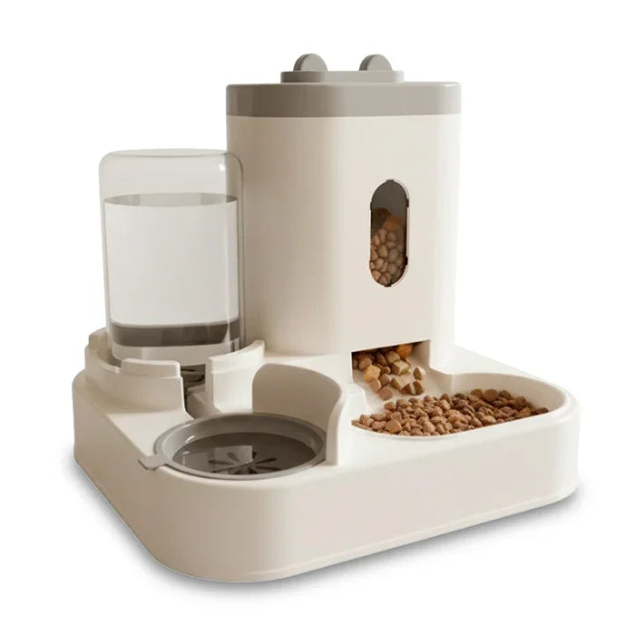 2-in-1 Automatic Gravity Pet Feeder & Water Dispenser for Dogs & Cats