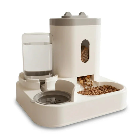 2-in-1 Automatic Gravity Pet Feeder & Water Dispenser for Dogs & Cats